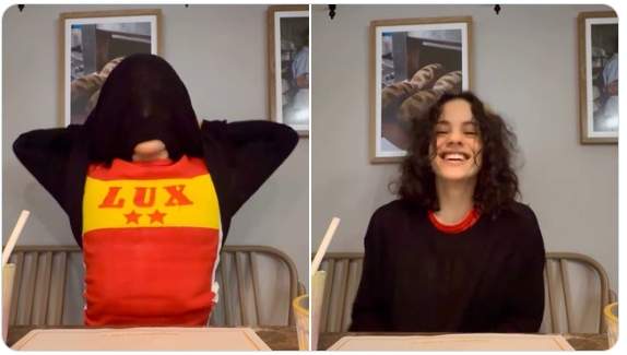 Rosalía amb una samarreta de Lux de la selecció espanyola / X Rosalía amb una samarreta de Lux de la selecció espanyola / X