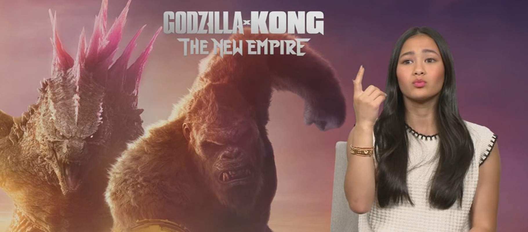 Kayleen Hottle parlant de 'Godzilla vs. Kong' Kayleen Hottle parlant de 'Godzilla vs. Kong'