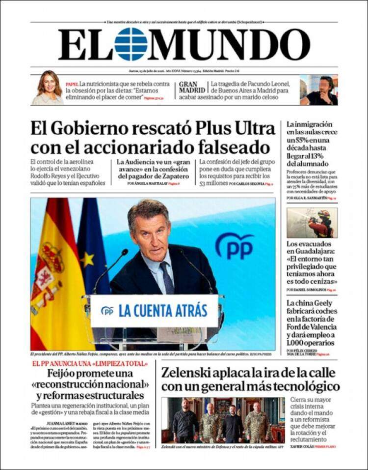 'El Mundo', 23 de juliol de 2026 'El Mundo', 23 de juliol de 2026