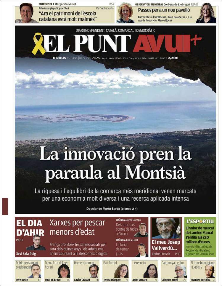 'El Punt Avui', 23 de juliol de 2026 'El Punt Avui', 23 de juliol de 2026