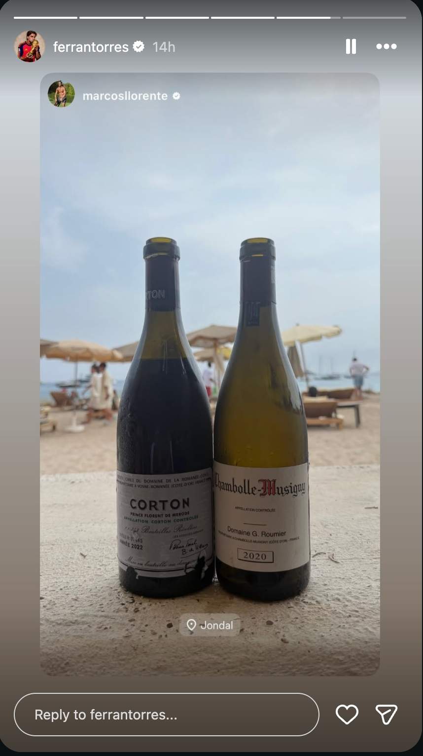 Les fotos que ha compartit Ferran Torres des d'Eivissa / Instagram Les fotos que ha compartit Ferran Torres des d'Eivissa / Instagram