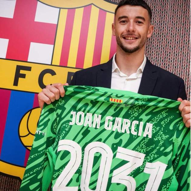 Joan Garcia quan va fitxar pel Barça / Instagram Joan Garcia quan va fitxar pel Barça / Instagram