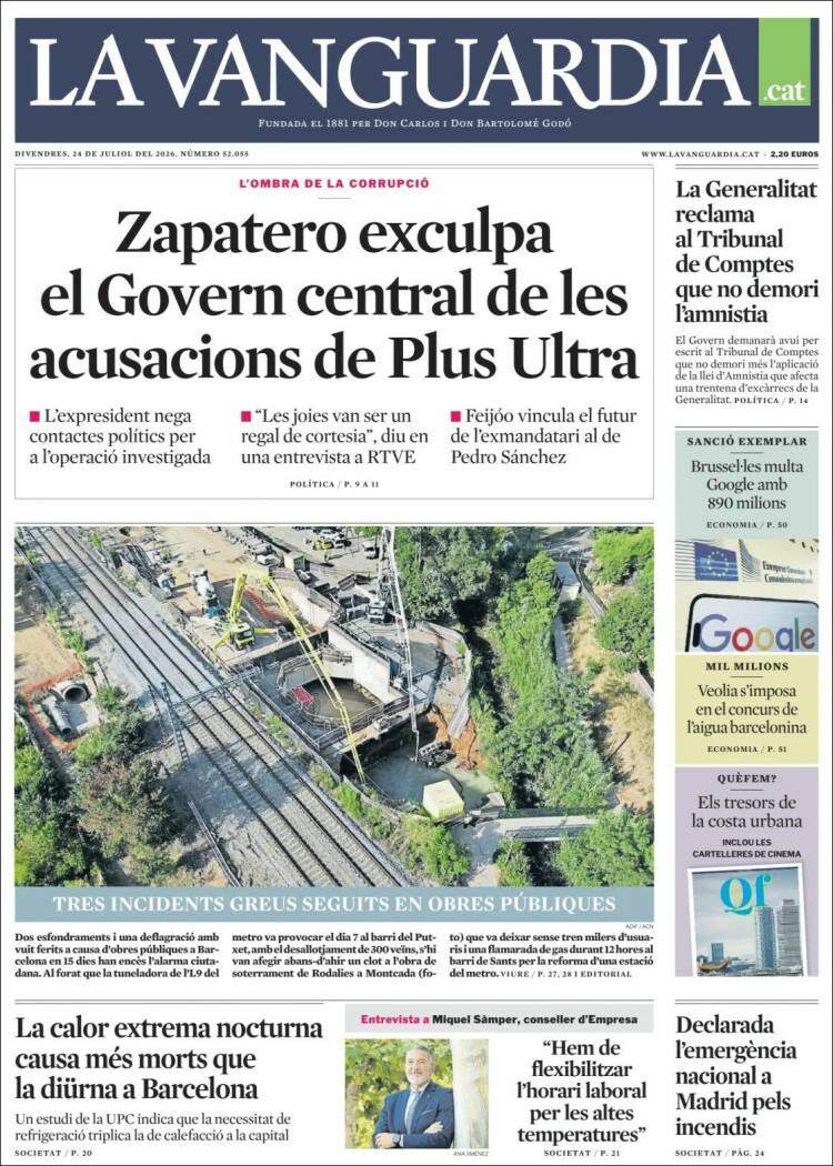 'La Vanguardia', 24 de juliol de 2026 'La Vanguardia', 24 de juliol de 2026