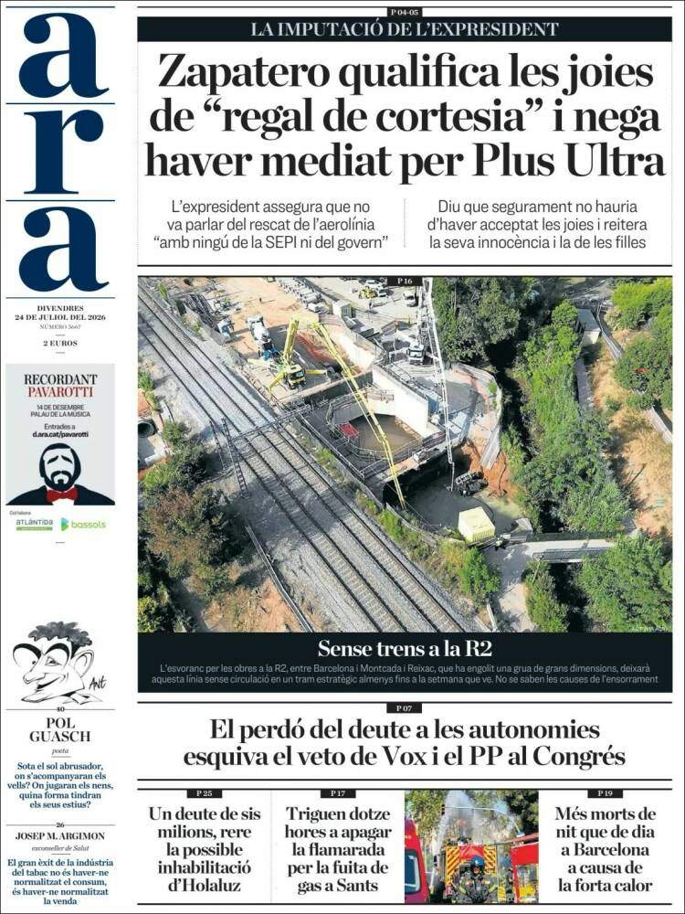 'Ara', 24 de juliol de 2026 'Ara', 24 de juliol de 2026