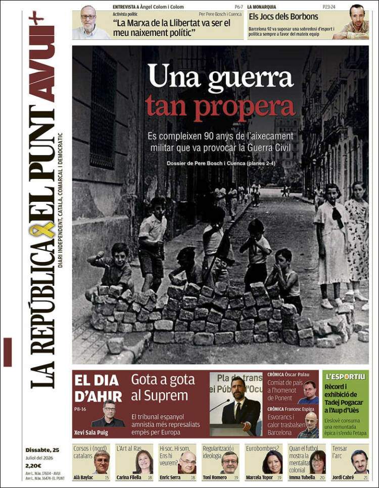 'El Punt Avui' 25 'El Punt Avui' 25