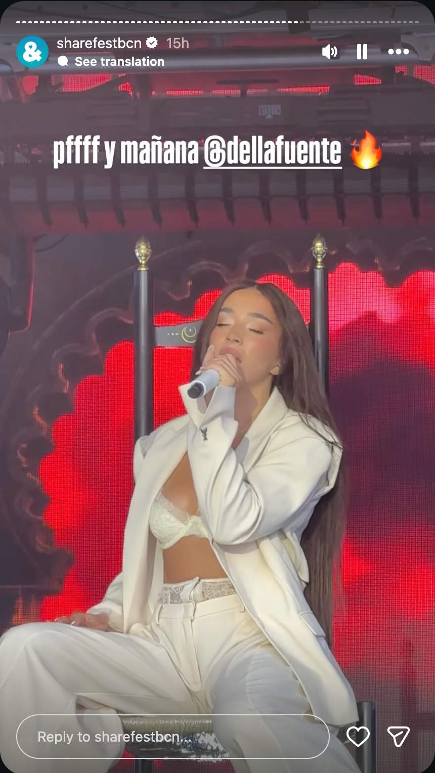 Lola Índigo durant el concert del Share Festival / Instagram Lola Índigo durant el concert del Share Festival / Instagram