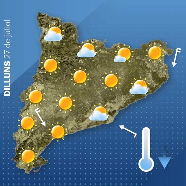 Mapa Catalunya dilluns 26-7