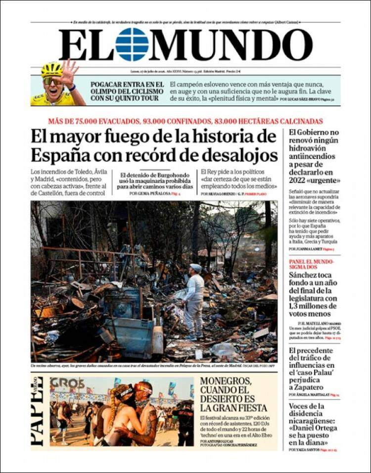 Portada 'El Mundo' Portada 'El Mundo'