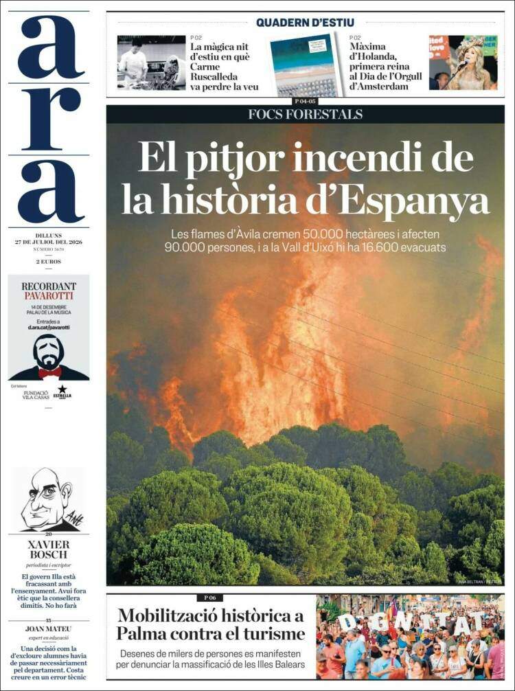 Portada 'Ara' Portada 'Ara'