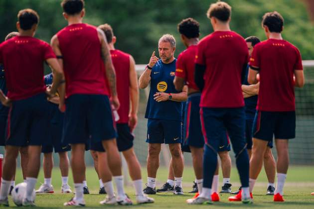 Hansi Flick entrenamiento Barça / Foto: FC Barcelona Hansi Flick entrenamiento Barça / Foto: FC Barcelona