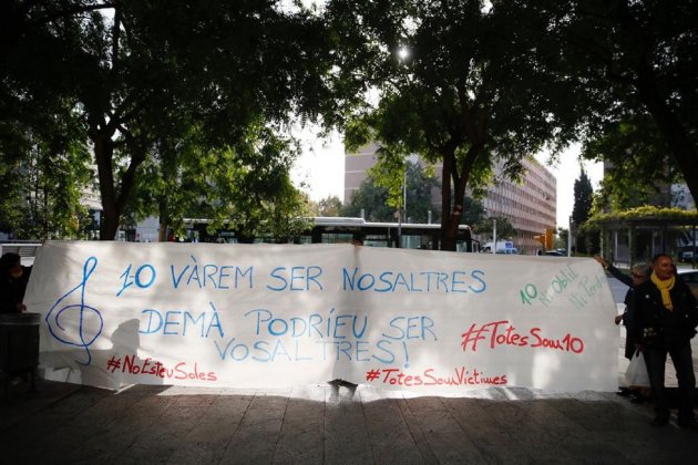 pancarta concentrats 1 O el nacional sergi alcazar