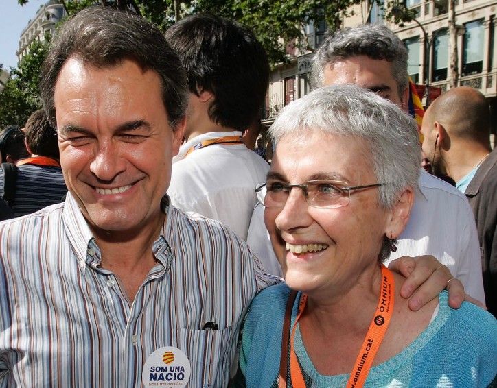 Artur Mas i Muriel Casals a la manifestació del 10 de juliol del 2010 contra la sentència del TC que va retallar l'Estatut / JORDI PLAY