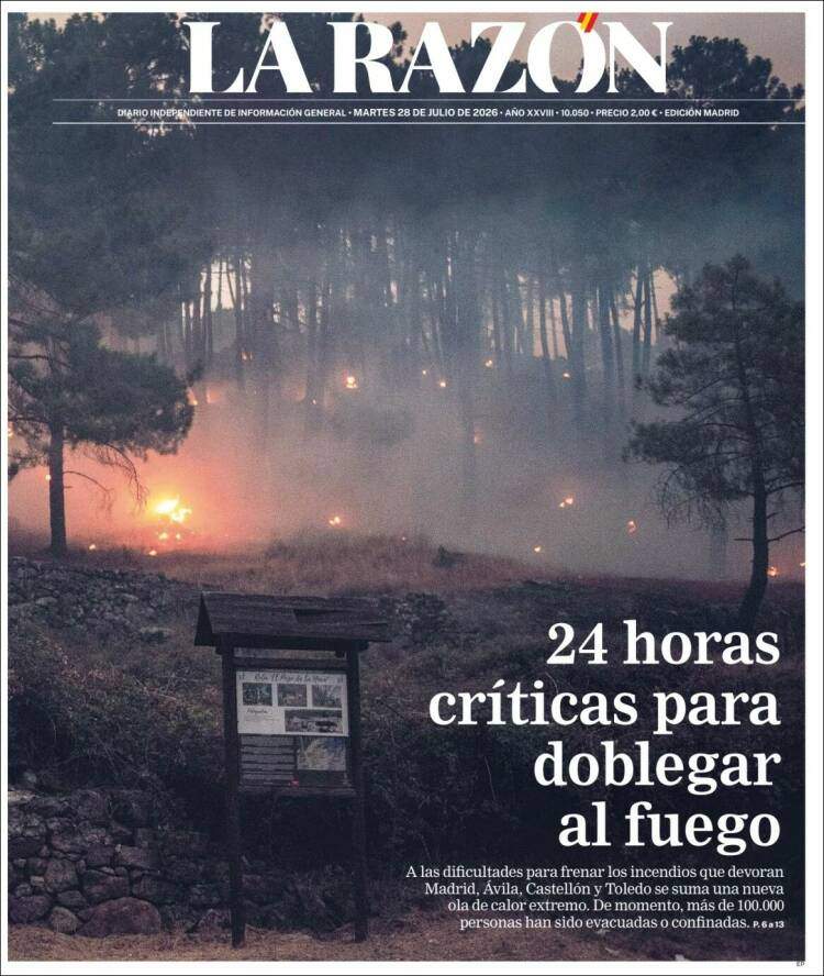 Portada 'La Razón'