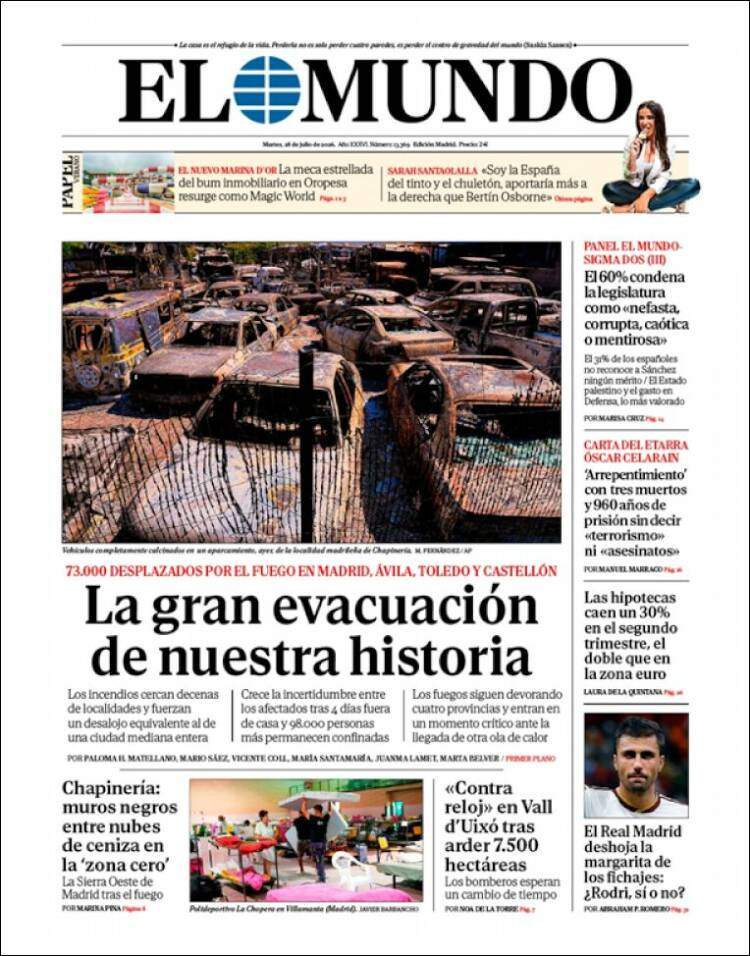Portada 'El Mundo'