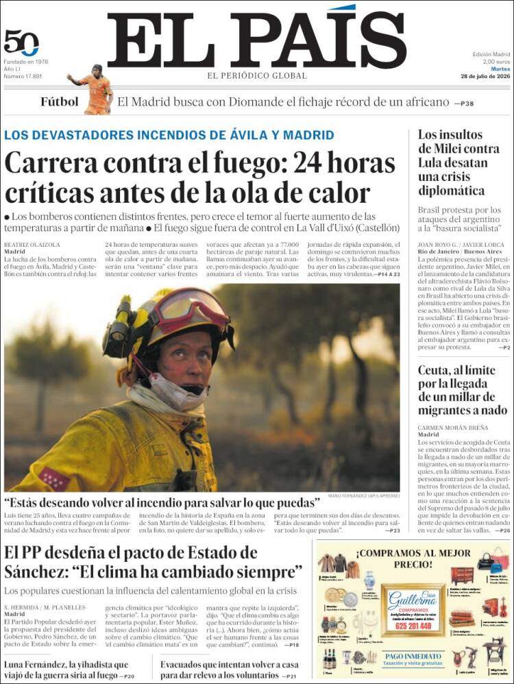 Portada 'El País'