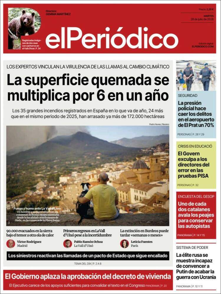 Portada 'El Periódico'