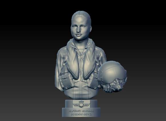 Bust d'Elionor en 3D, abans de pintar