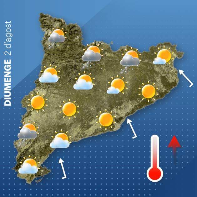 Mapa Catalunya diumenge 1-8
