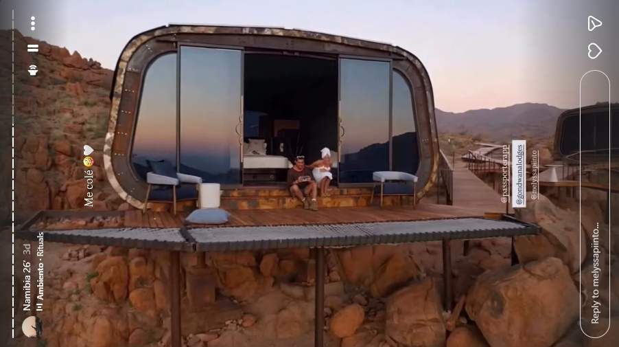 Algunes de les poques imatges que han compartit Mario Casas i Melyssa Pinto del viatge a Namibia / Instagram Algunes de les poques imatges que han compartit Mario Casas i Melyssa Pinto del viatge a Namibia / Instagram