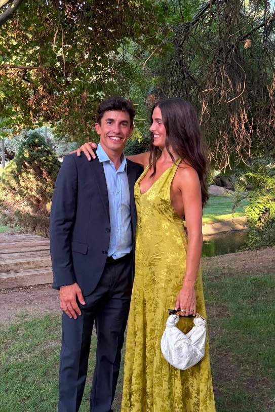 Marc Márquez i Gemma Pinto de boda al Palau de Margalef / Instagram
