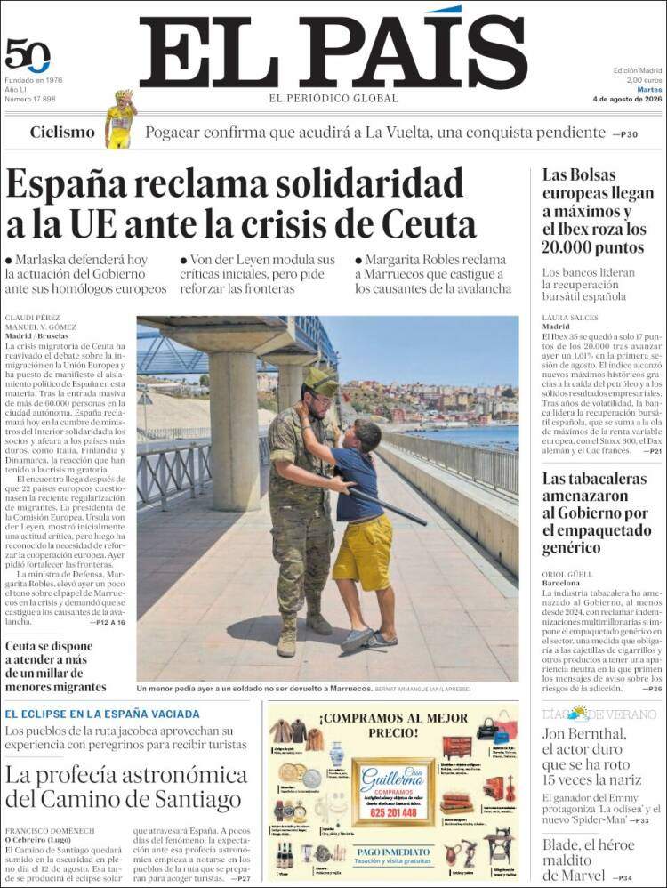 'El País', 4 de juliol de 2026