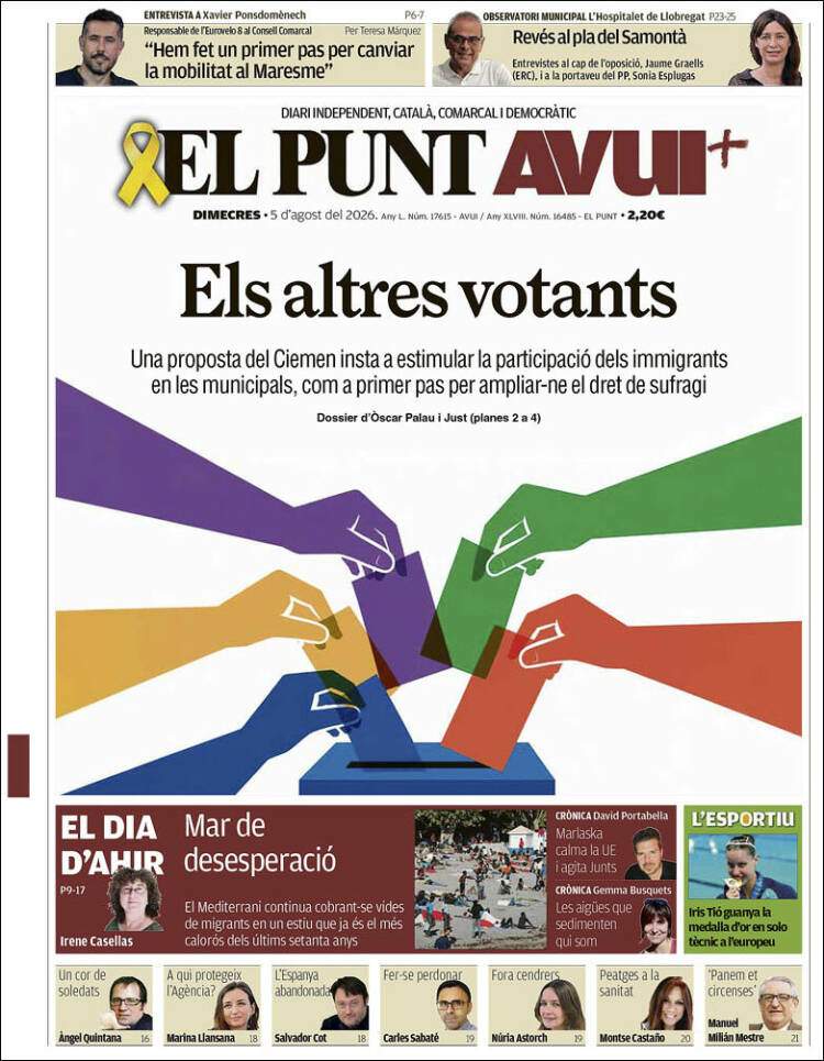 'El Punt Avui', 5 d'agost de 2026 'El Punt Avui', 5 d'agost de 2026