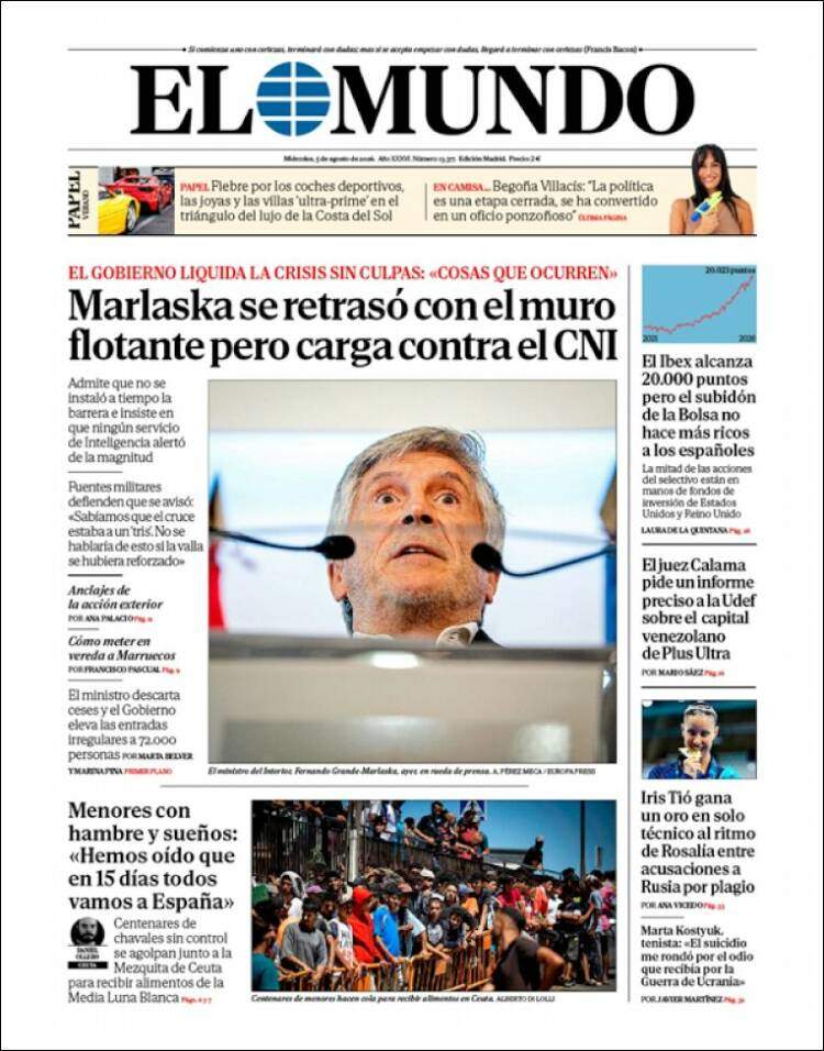'El Mundo', 5 d'agost de 2026 'El Mundo', 5 d'agost de 2026