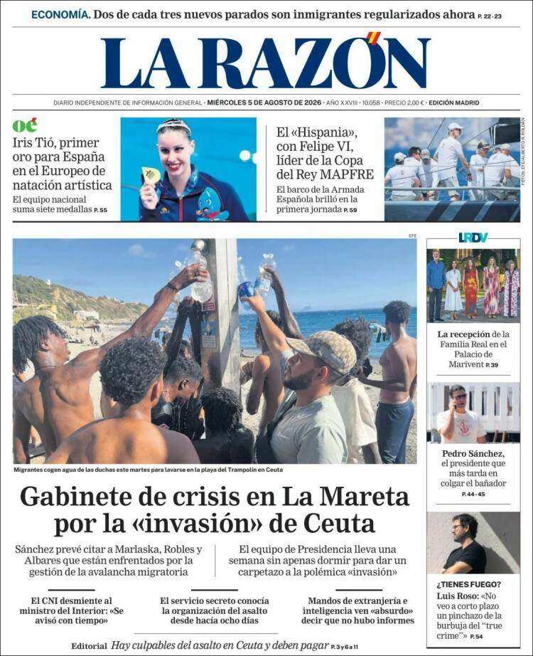 'La Razón', 5 d'agost de 2026 'La Razón', 5 d'agost de 2026