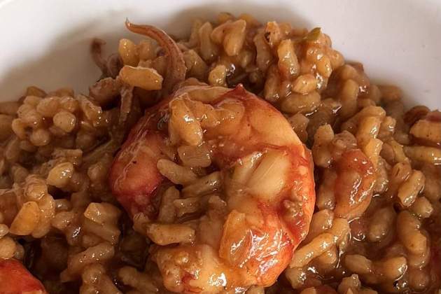 Arròs melós de gambots i calamars Foto TaulaPerDos