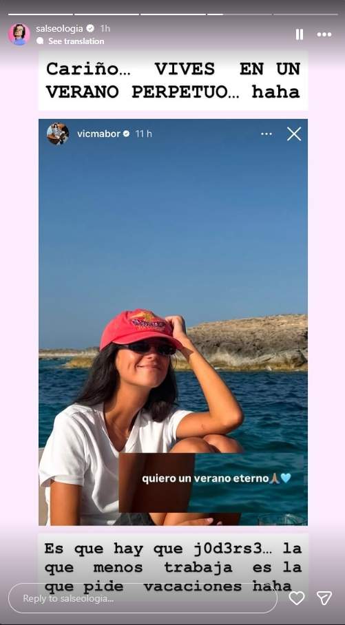 Algunas de las reacciones al story de Victoria Federica / Instagram Algunas de las reacciones al story de Victoria Federica / Instagram