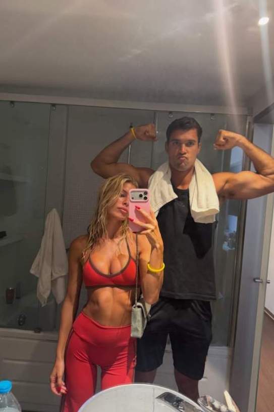 Jessica Goicoechea y su novio IG