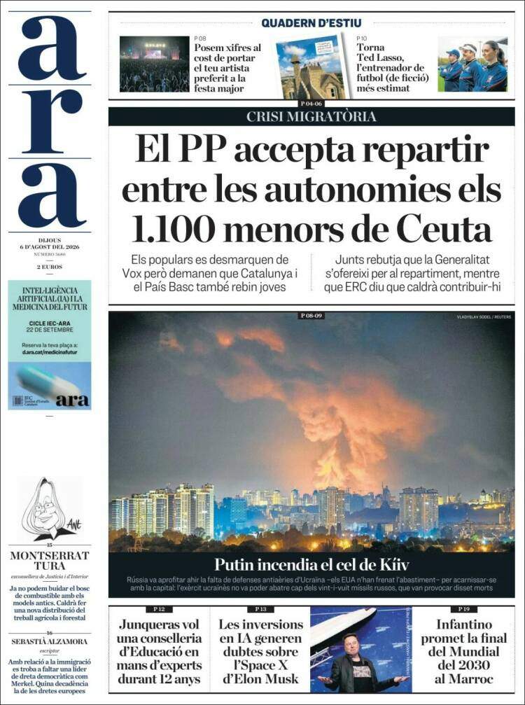 'Ara', 6 de juliol de 2026 'Ara', 6 de juliol de 2026
