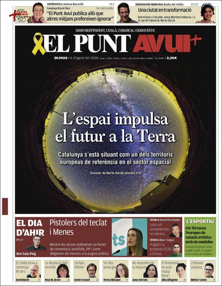 'El Punt Avui', 6 de juliol de 2026 'El Punt Avui', 6 de juliol de 2026