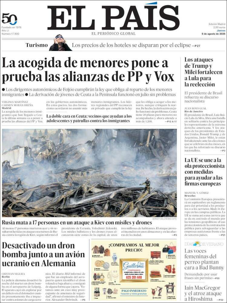 'El País', 6 de juliol de 2026 'El País', 6 de juliol de 2026