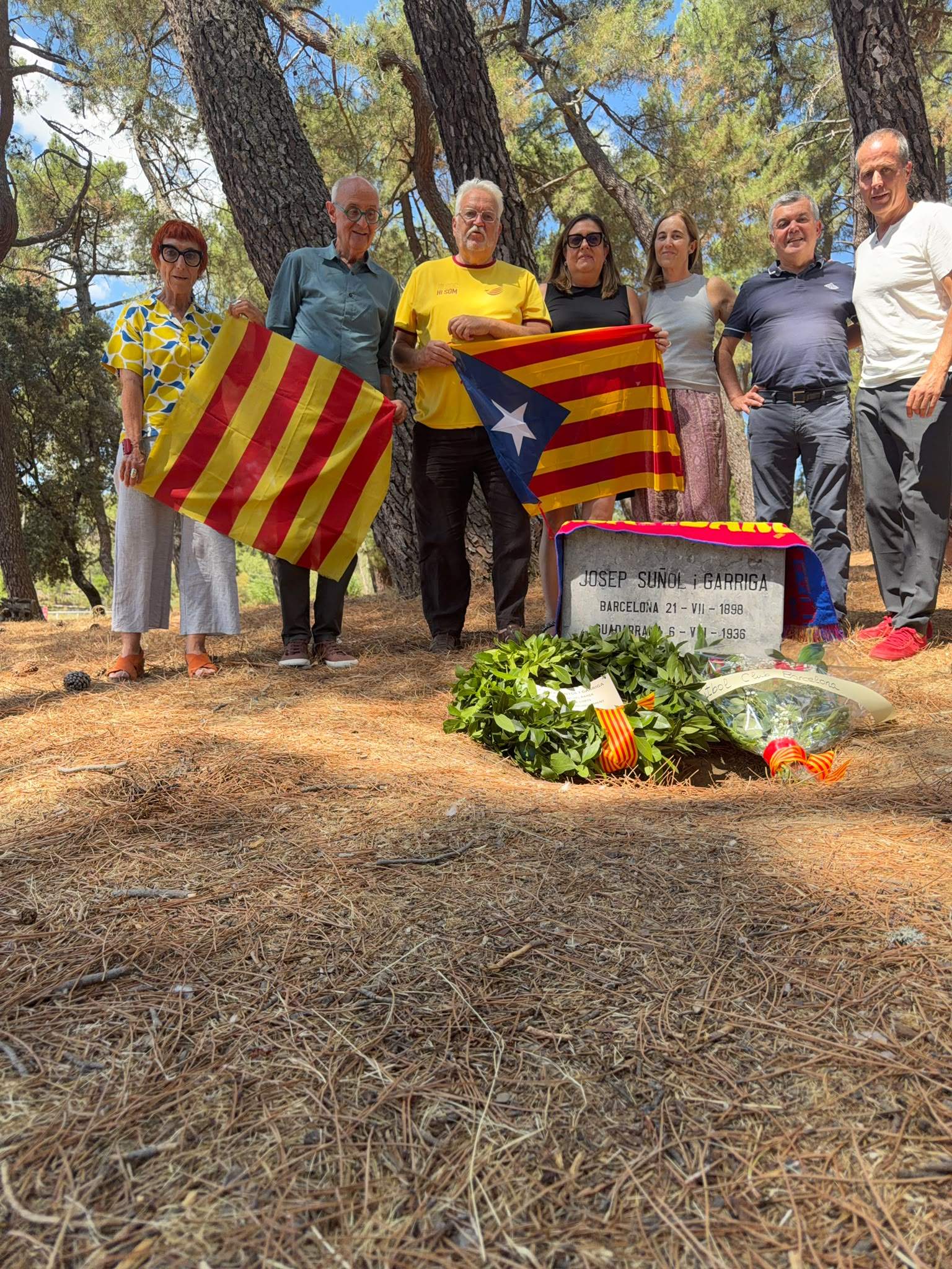 Recuerdo al presidente del Barça Josep Sunyol en Guadarrama, fusilado por el franquismo hace 90 años