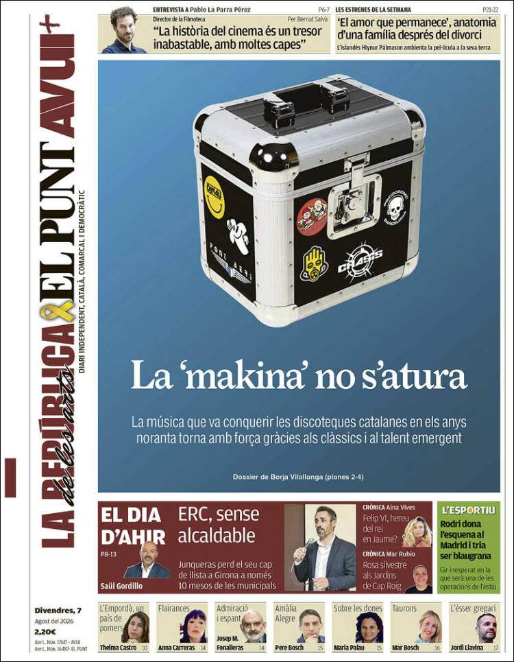 'El Punt Avui', 7 de juliol de 2026 'El Punt Avui', 7 de juliol de 2026
