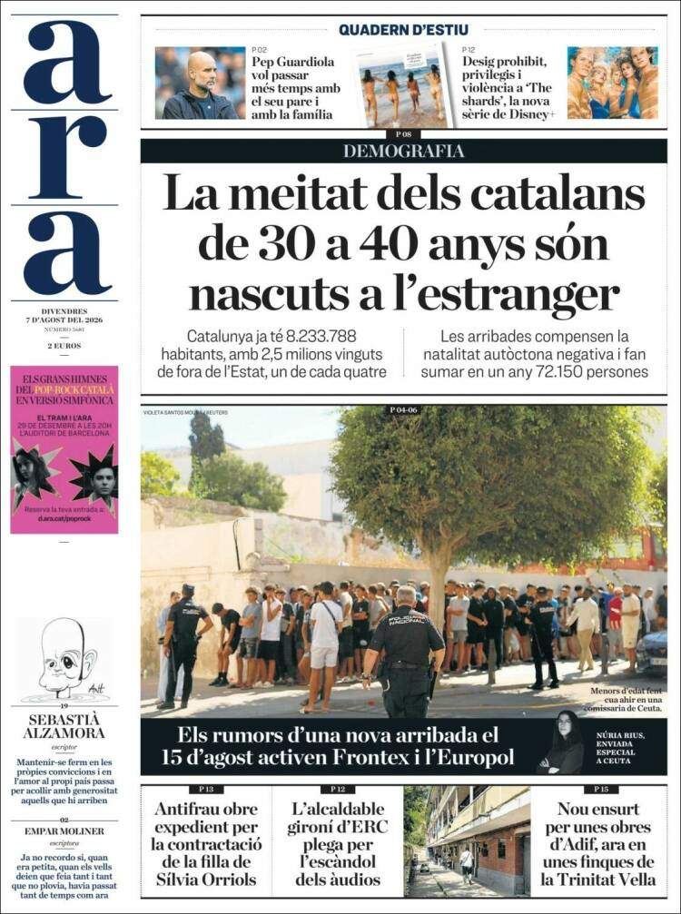 'Ara', 7 de juliol de 2026 'Ara', 7 de juliol de 2026