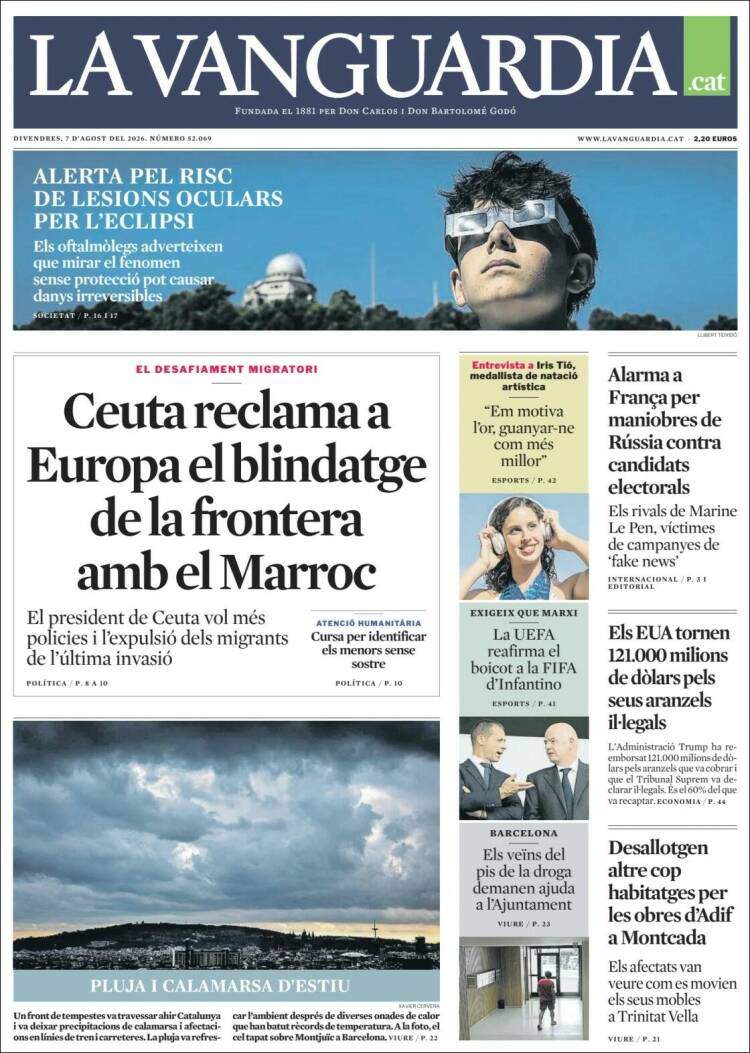 'La Vanguardia', 7 de juliol de 2026 'La Vanguardia', 7 de juliol de 2026