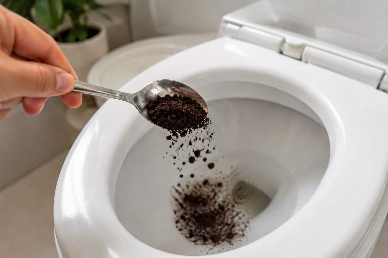 Una cucharada de café en el inodoro a la semana: ¿por qué lo recomiendan?