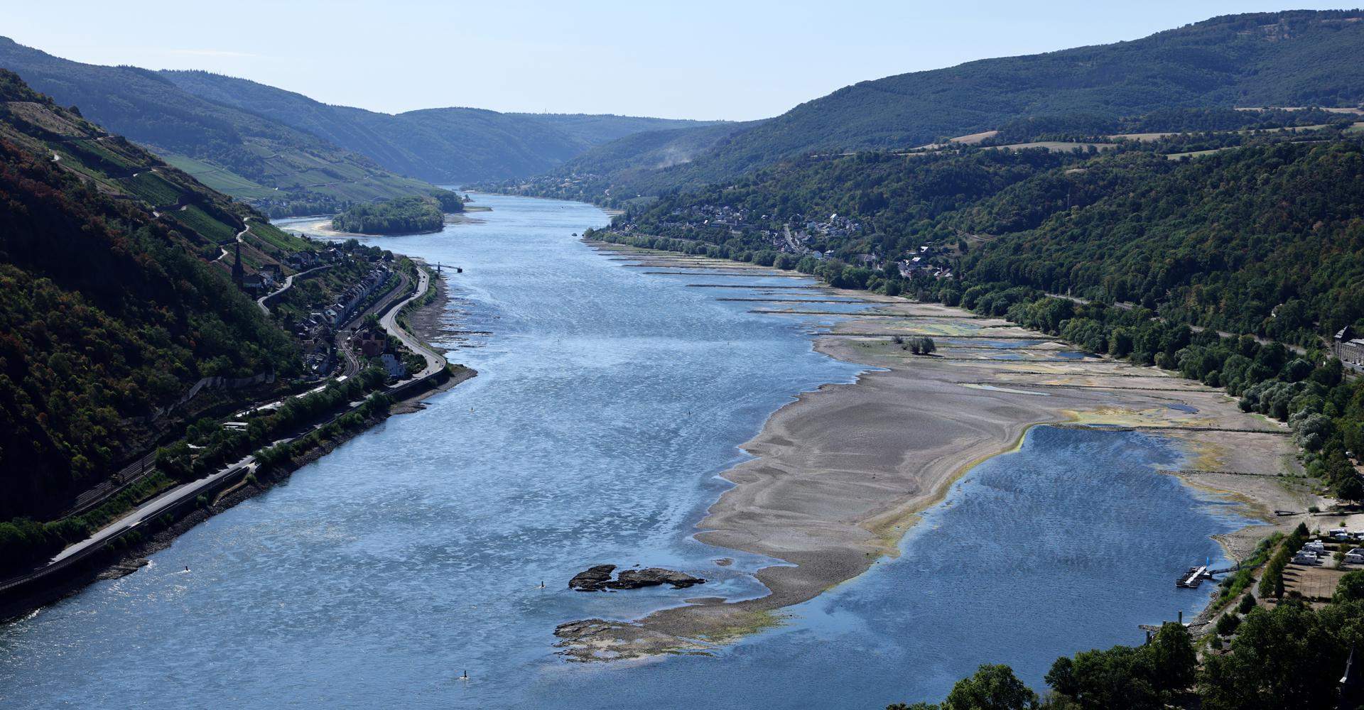 Sequera històrica al Rin, al Danubi i a altres grans rius d'Europa en plena onada de calor