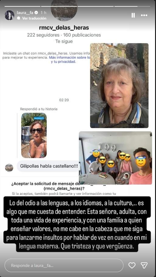 Catalanafobia a Laura Fa / Instagram Catalanafobia a Laura Fa / Instagram
