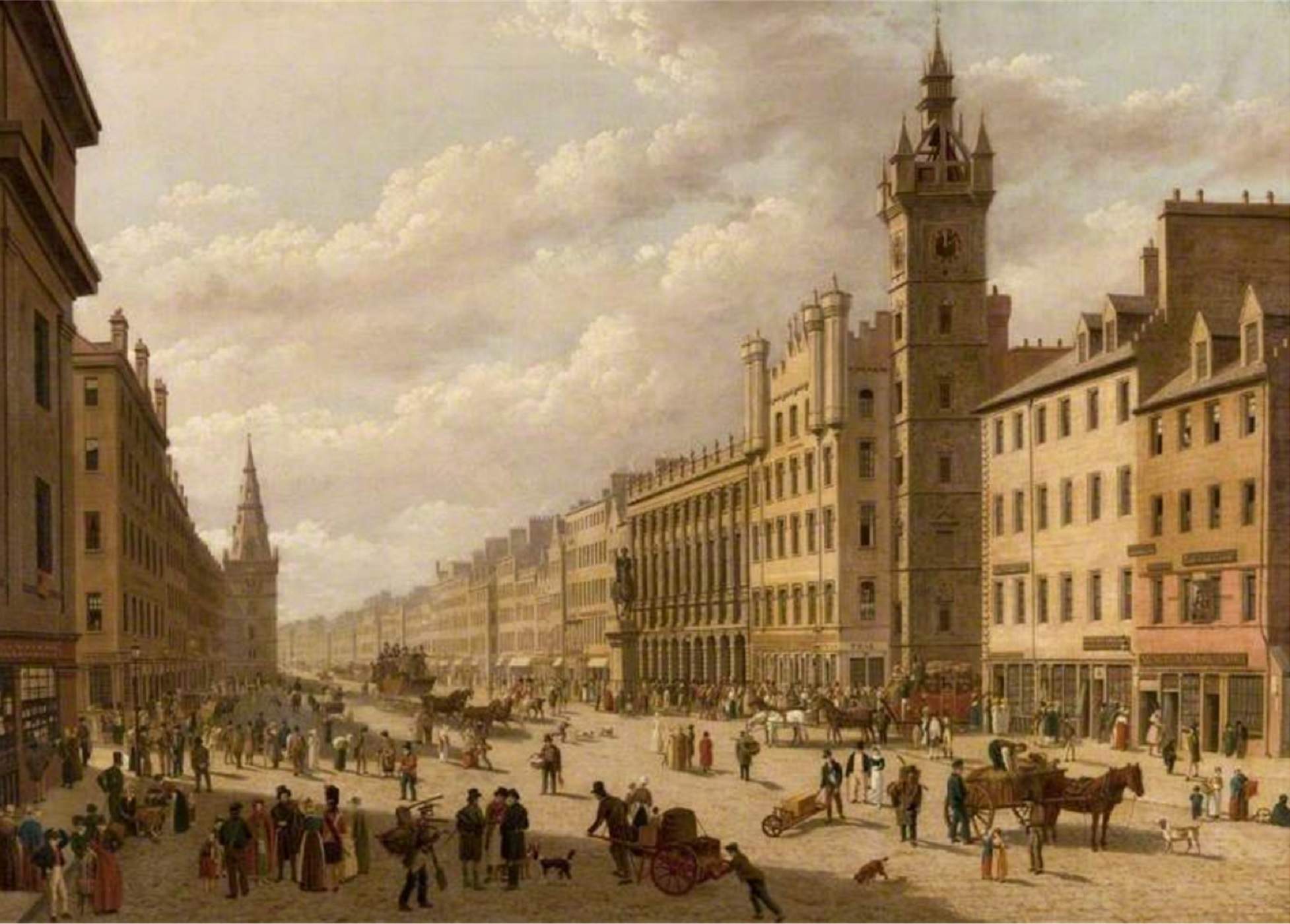 Vista de Glasgow (principis del segle XIX). Font Glasgow Museums Resource Center