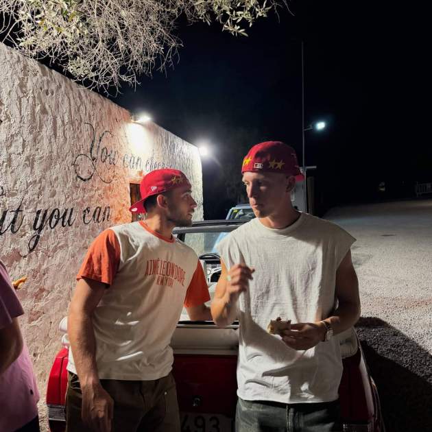 Eric García i Dani Olmo a la festa de Two Jeys / Instagram