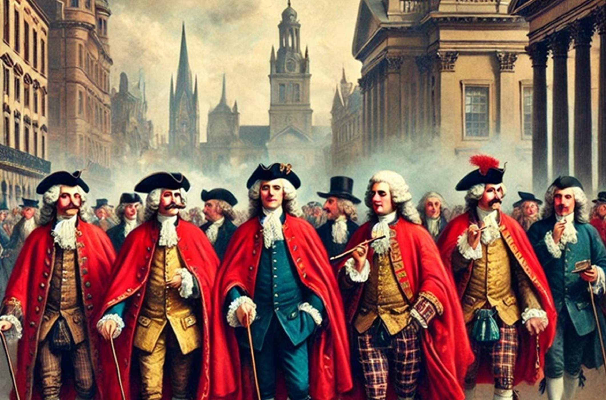 Representació moderna dels Tobacco Lords. Font Tales of Forgotten Scottish History Representació moderna dels Tobacco Lords. Font Tales of Forgotten Scottish History