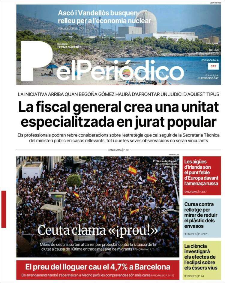 'El Periódico', 10 d'agost de 2026