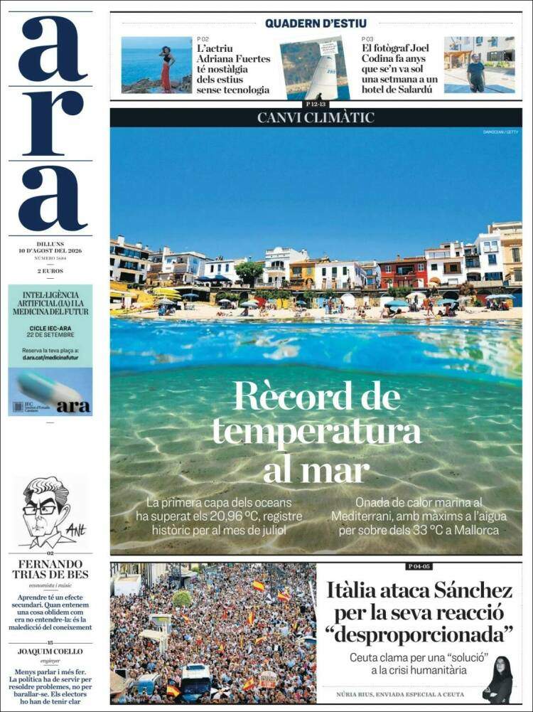 'Ara', 10 d'agost de 2026