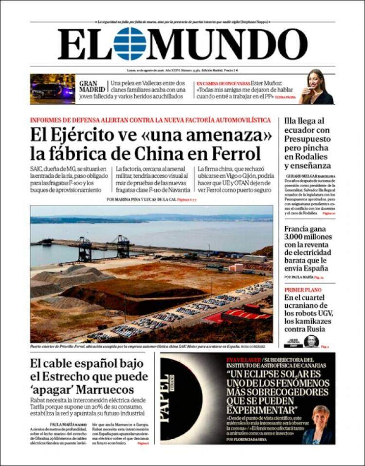 'El Mundo', 10 d'agost de 2026