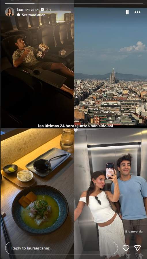 La cita de Laura Escanes i Joan Verdú / Instagram La cita de Laura Escanes i Joan Verdú / Instagram