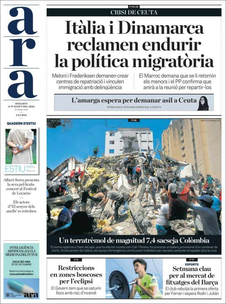 'Ara', 11 d'agost de 2026