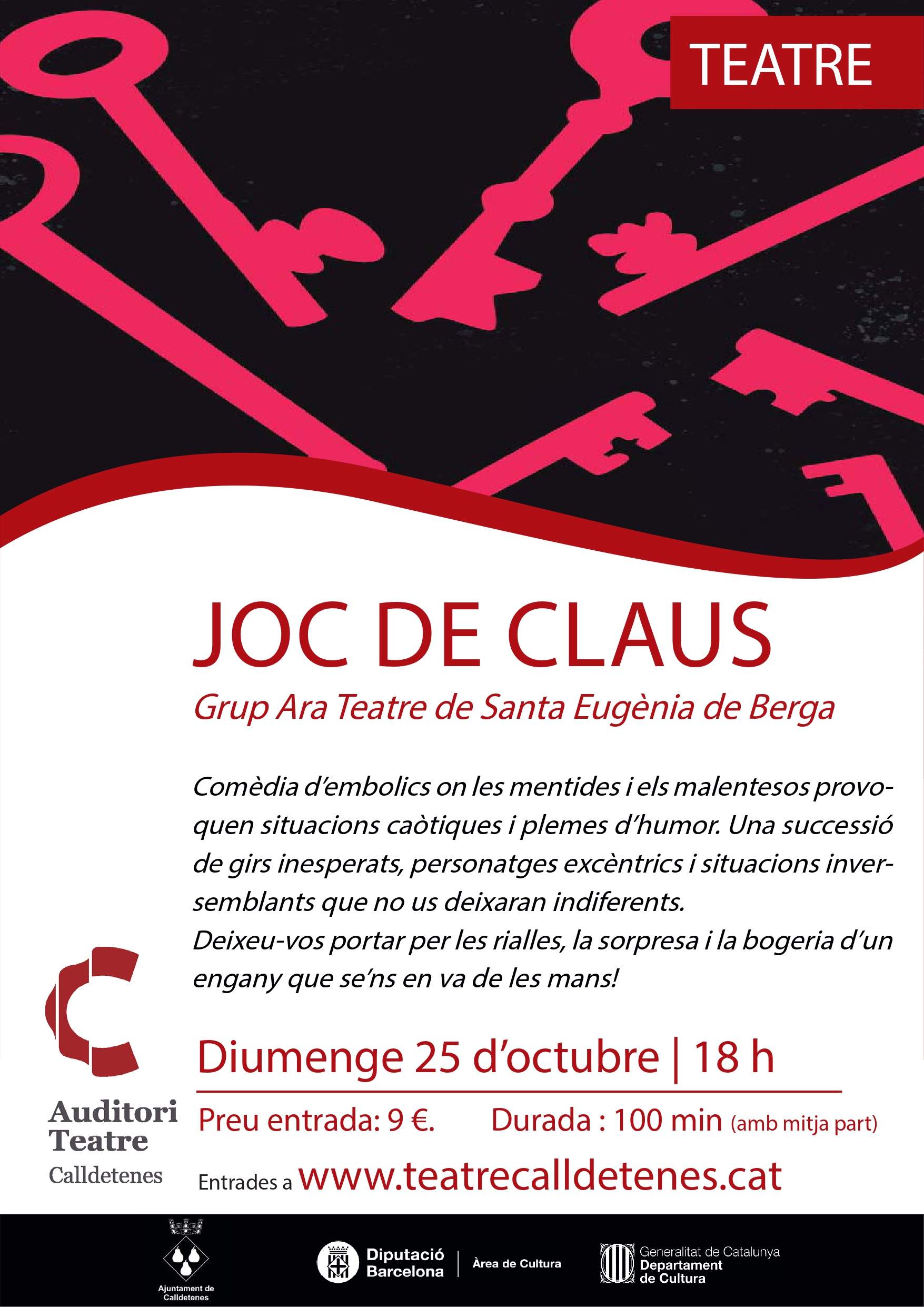 joc de claus Auditori Teatre Calldetenes joc de claus Auditori Teatre Calldetenes